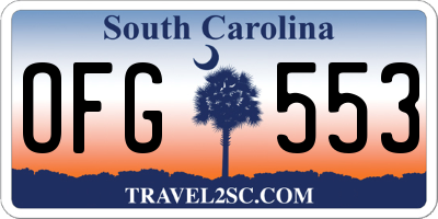 SC license plate OFG553