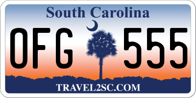 SC license plate OFG555