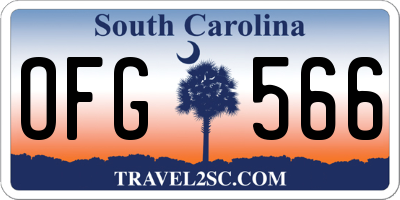 SC license plate OFG566