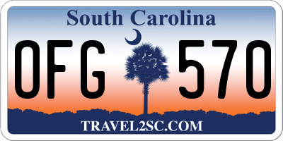 SC license plate OFG570