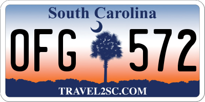 SC license plate OFG572