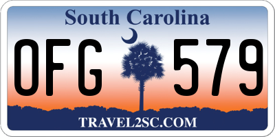 SC license plate OFG579
