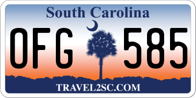SC license plate OFG585