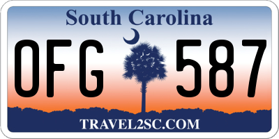 SC license plate OFG587