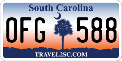 SC license plate OFG588