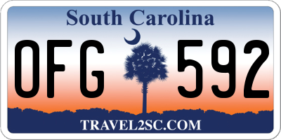 SC license plate OFG592