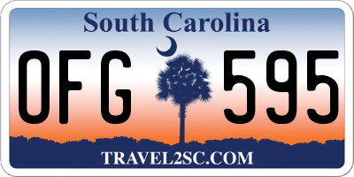 SC license plate OFG595