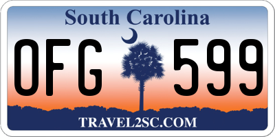 SC license plate OFG599
