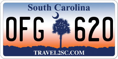 SC license plate OFG620