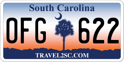 SC license plate OFG622