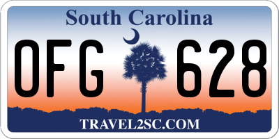 SC license plate OFG628
