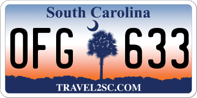 SC license plate OFG633