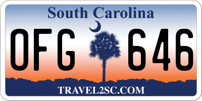 SC license plate OFG646