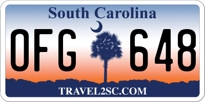 SC license plate OFG648
