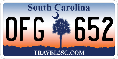 SC license plate OFG652