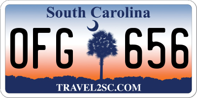 SC license plate OFG656