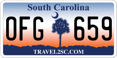 SC license plate OFG659