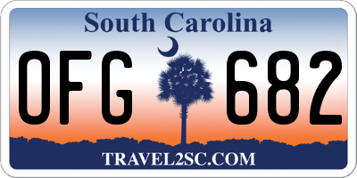 SC license plate OFG682