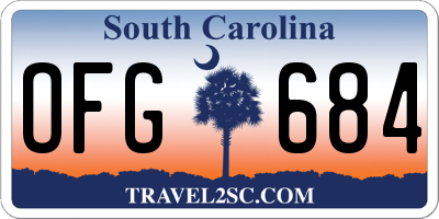 SC license plate OFG684