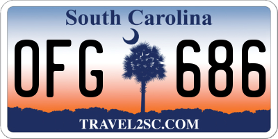 SC license plate OFG686