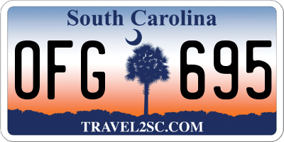 SC license plate OFG695