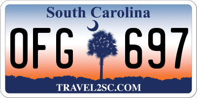 SC license plate OFG697