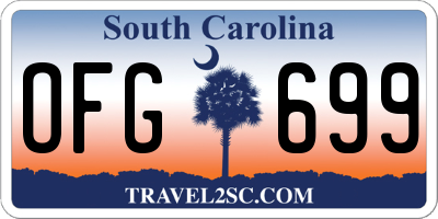 SC license plate OFG699