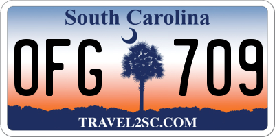 SC license plate OFG709