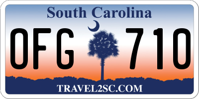 SC license plate OFG710