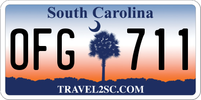 SC license plate OFG711