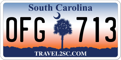 SC license plate OFG713