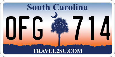 SC license plate OFG714