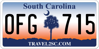 SC license plate OFG715