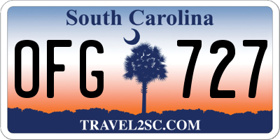 SC license plate OFG727