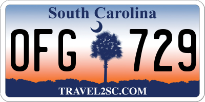 SC license plate OFG729