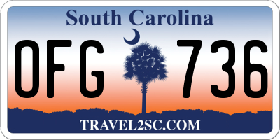 SC license plate OFG736