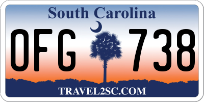 SC license plate OFG738