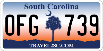 SC license plate OFG739
