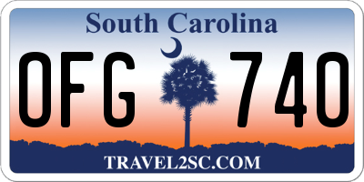 SC license plate OFG740