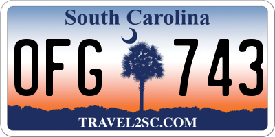 SC license plate OFG743