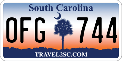 SC license plate OFG744