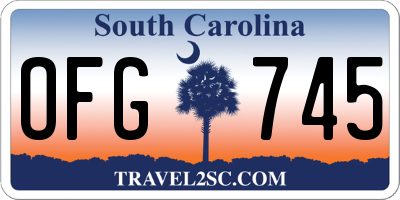 SC license plate OFG745
