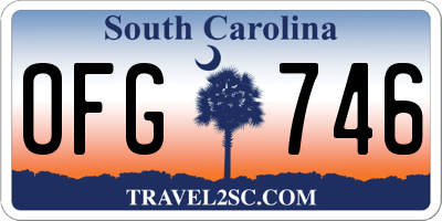 SC license plate OFG746