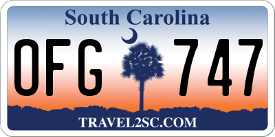 SC license plate OFG747