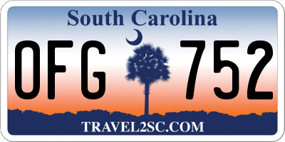 SC license plate OFG752