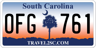 SC license plate OFG761