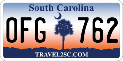 SC license plate OFG762