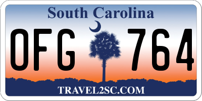 SC license plate OFG764