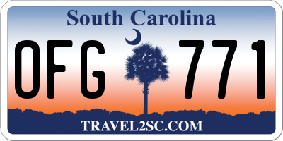 SC license plate OFG771