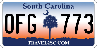 SC license plate OFG773